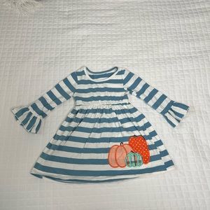 Girls Medium Stripe Pumpkin Top